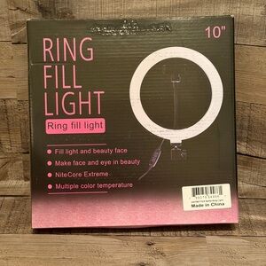 10" Ring Fill Light - Ring light with multiple color temperatures.